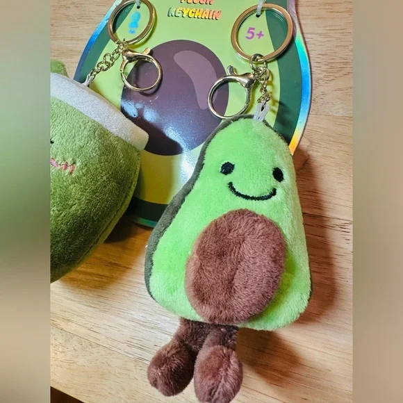 Avocado and Matcha Plush Keychain Bag Charms - Picture 3 of 3